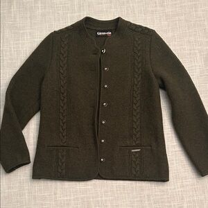 Vintage Giesswein Olive Knit Cardigan